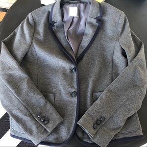 Dark gray Gap Academy blazer with navy trim